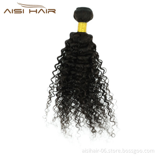 Aisi Hair Wholesale Cheap Vendor Top Quality Natural Black Water Wave 100%  Brazilian Human Hair Weave Bundles